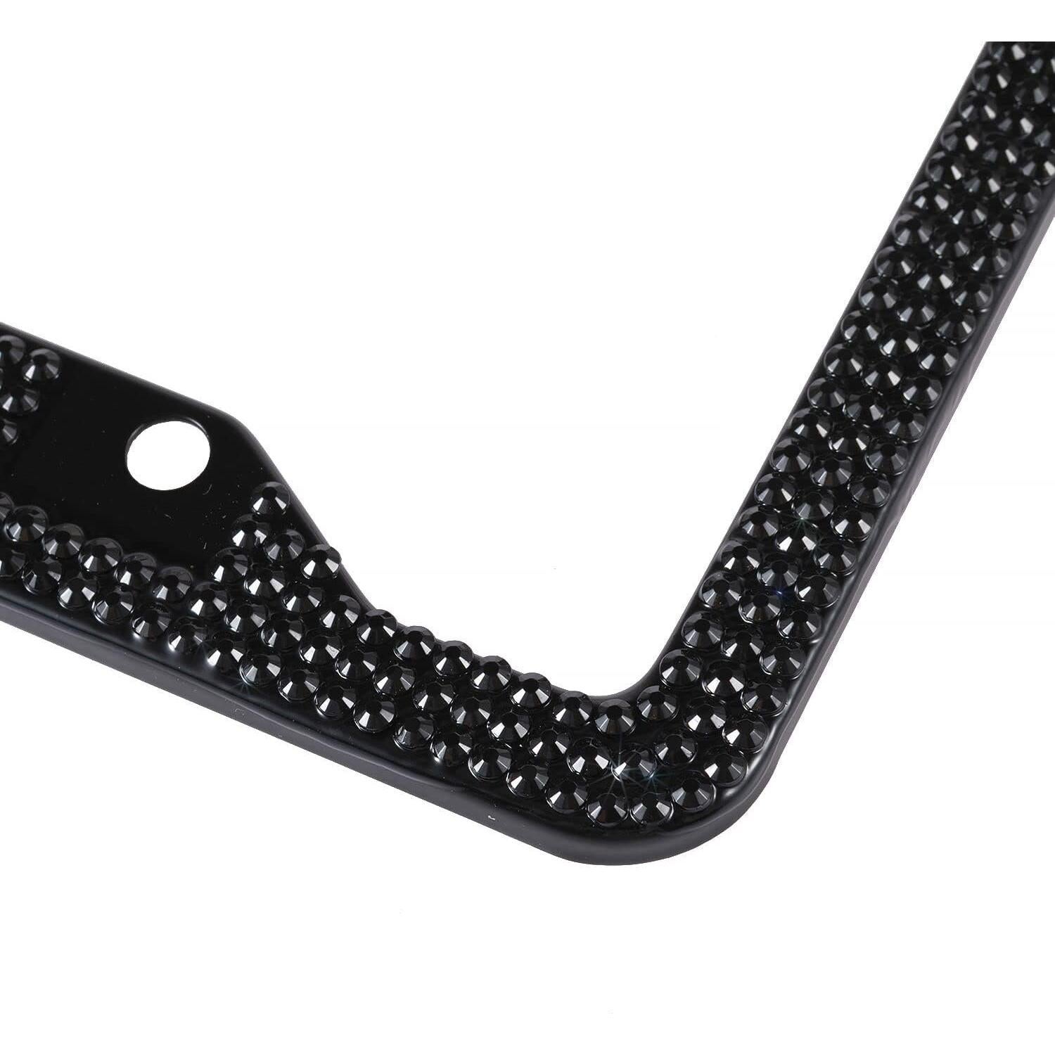 Marco de Placa de Licencia Brillante Global Shopper Negro