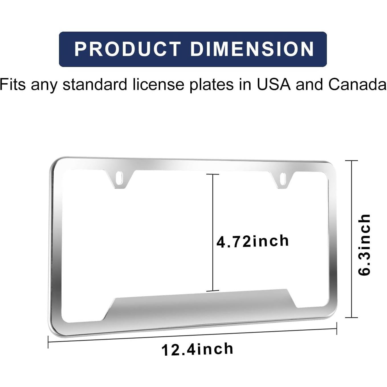 Marco de Placa de Licencia Acero Inoxidable ELECTRONLUMEN 2 Agujeros