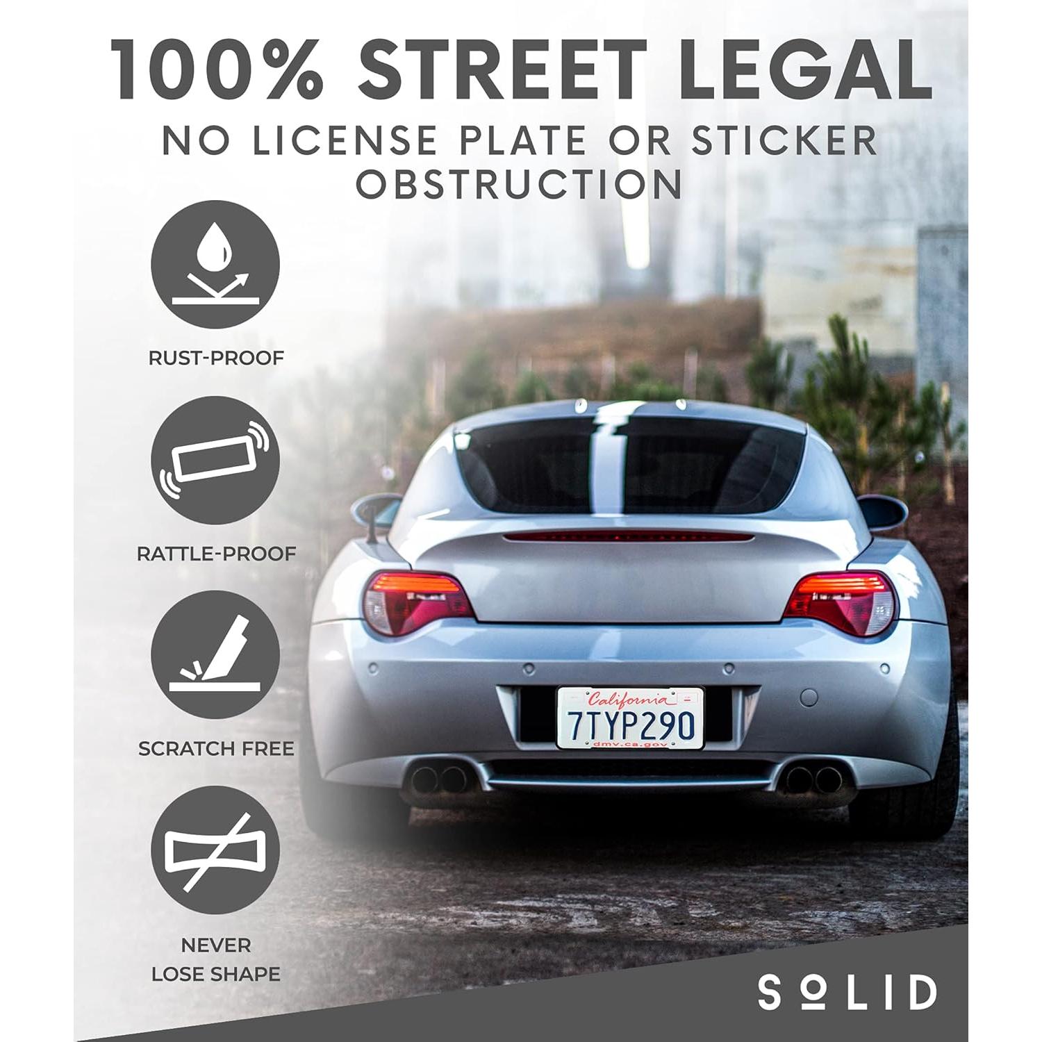 Cubiertas de Placa de Licencia de Silicona Solid - 2 Piezas