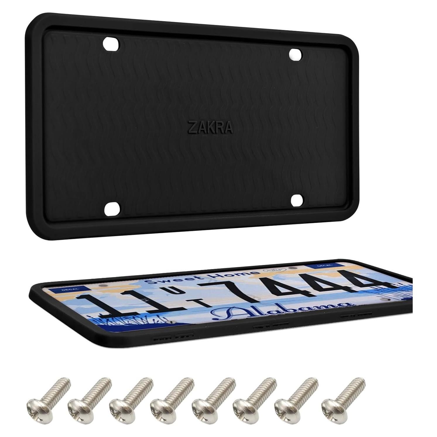 Marcos de Placas de Licencia ZAKRA Silicona Premium 2 Pzas