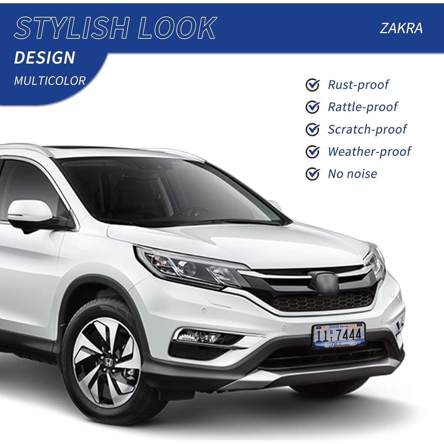 Marcos de Placas de Licencia ZAKRA Silicona Premium 2 Pzas