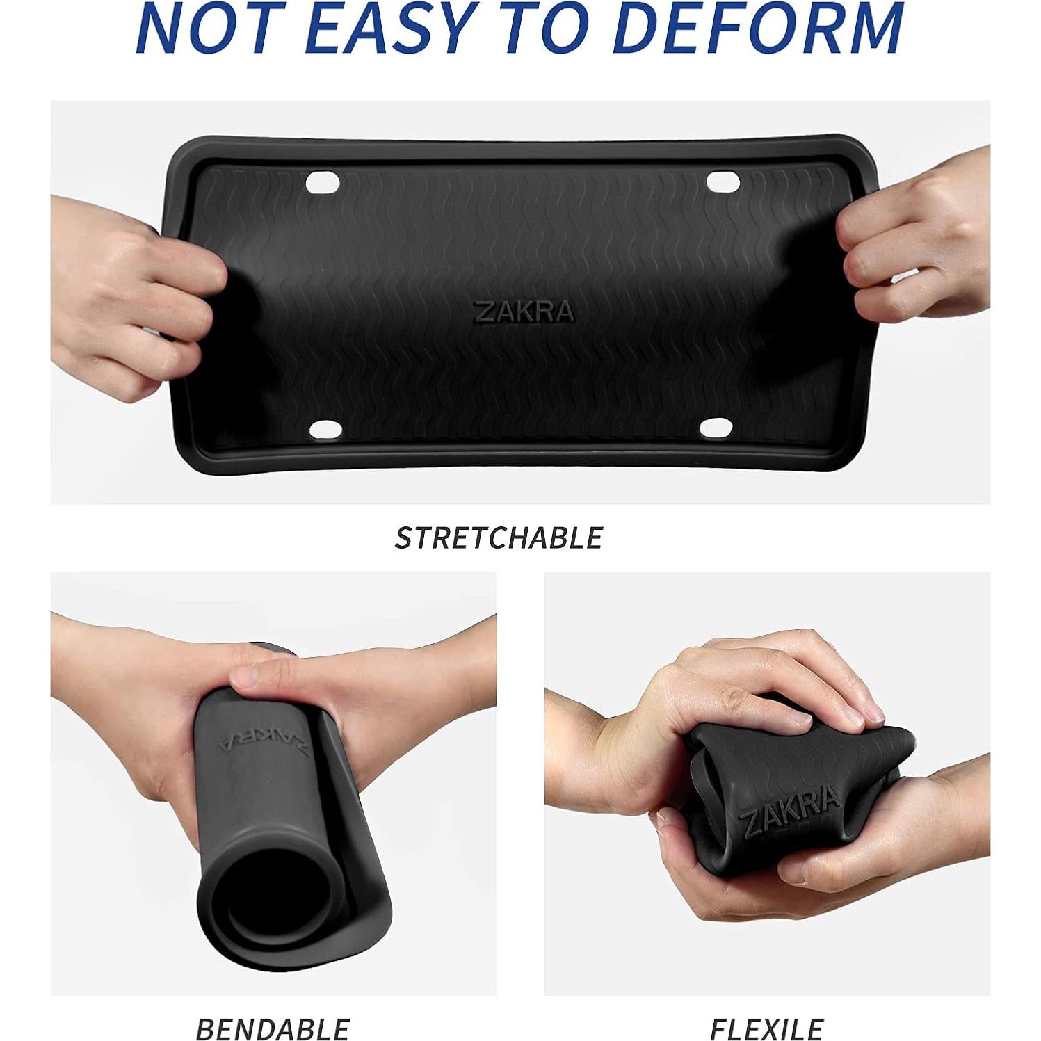 Marcos de Placas de Licencia ZAKRA Silicona Premium 2 Pzas