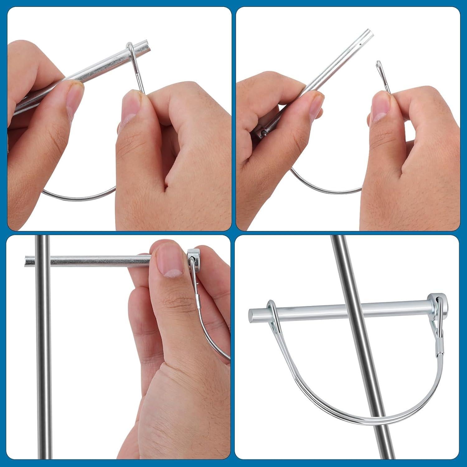 Pasador de Enganche de Remolque BOXOB 2 Pcs Acero 86mm