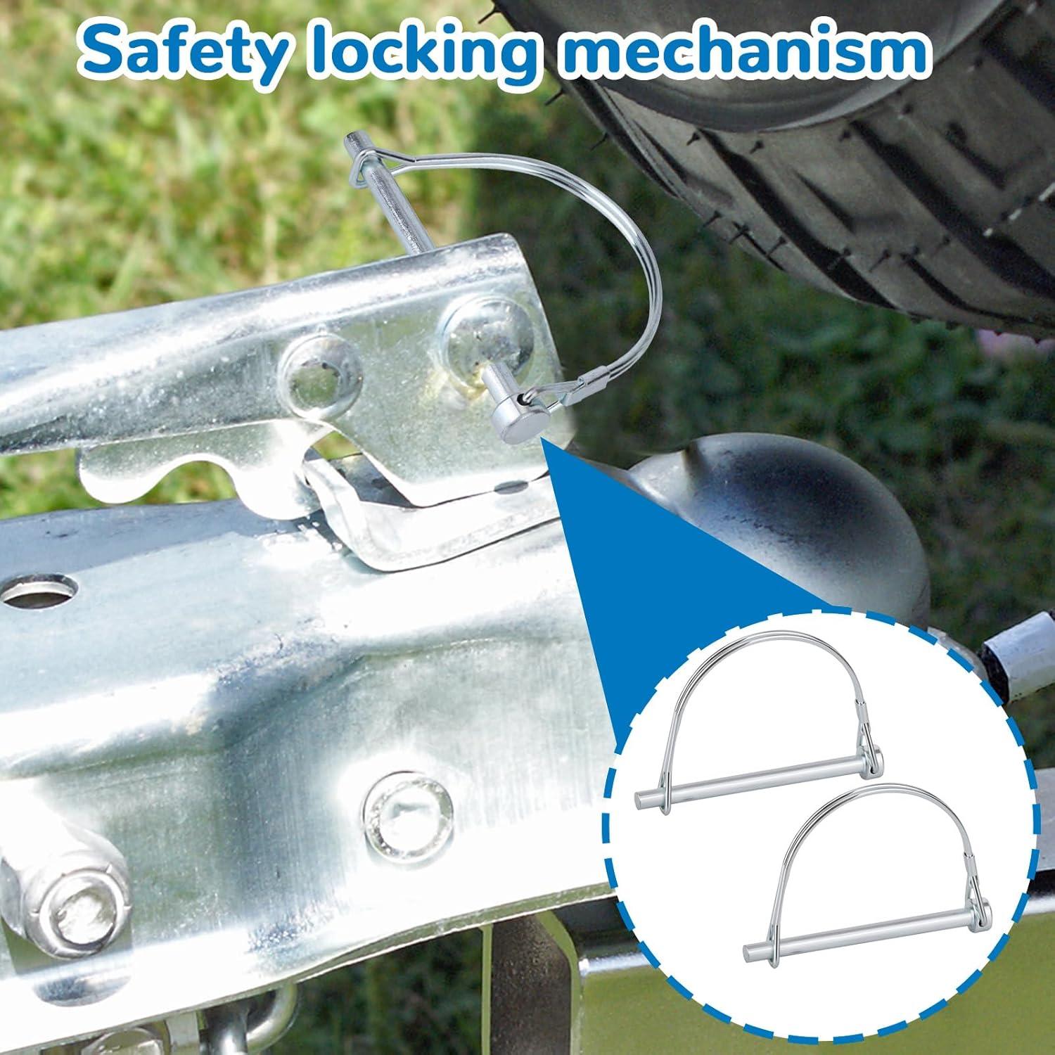 Pasador de Enganche de Remolque BOXOB 2 Pcs Acero 86mm