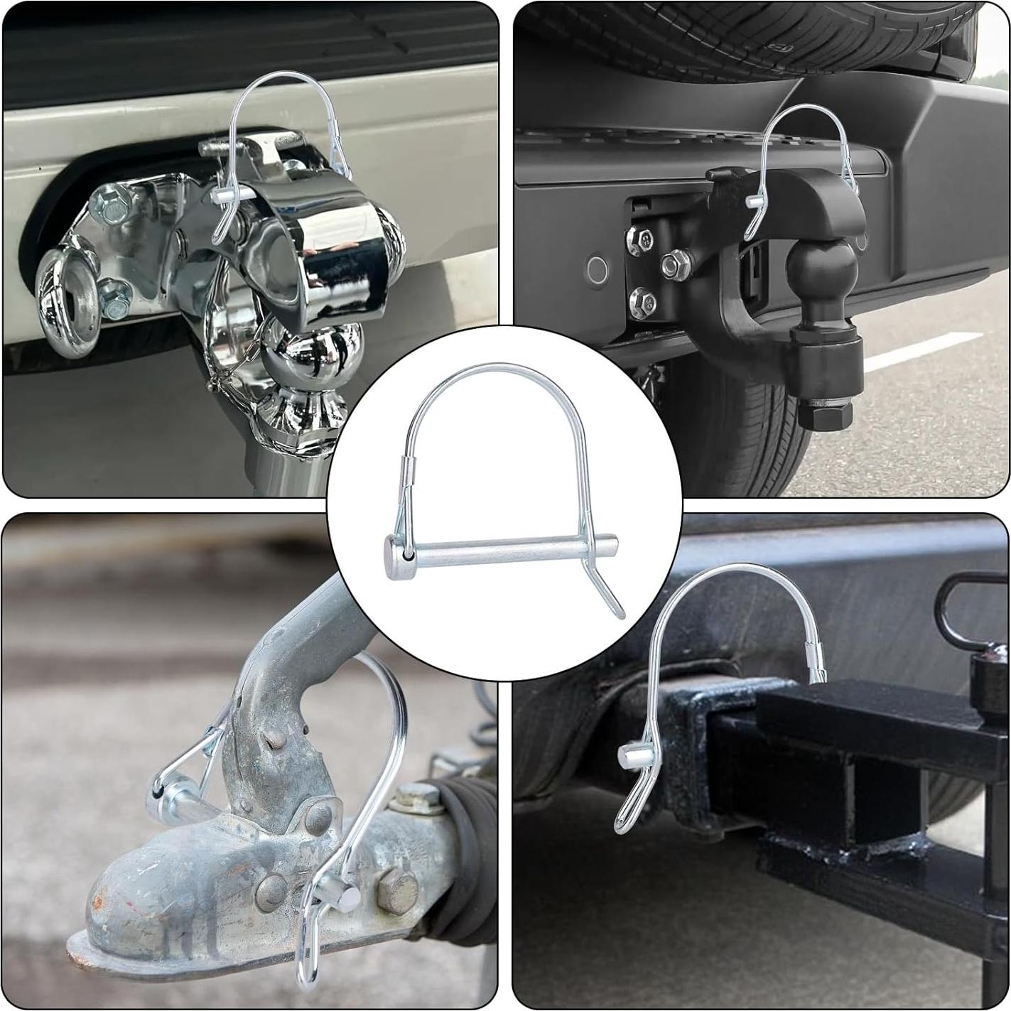 5 Pasadores de Enganche de Remolque Fukaisu 1/4" x 5.5cm Acero