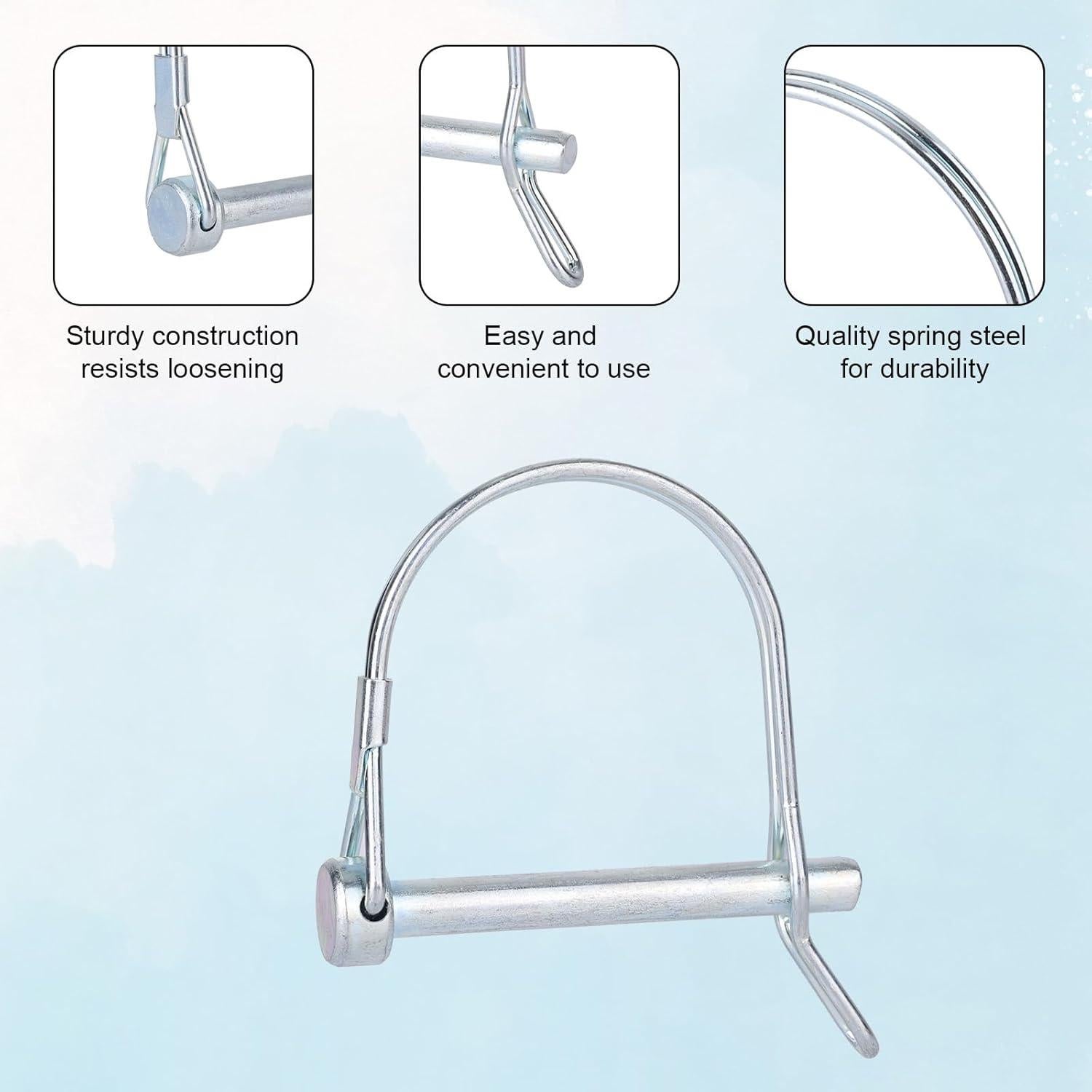5 Pasadores de Enganche de Remolque Fukaisu 1/4" x 5.5cm Acero