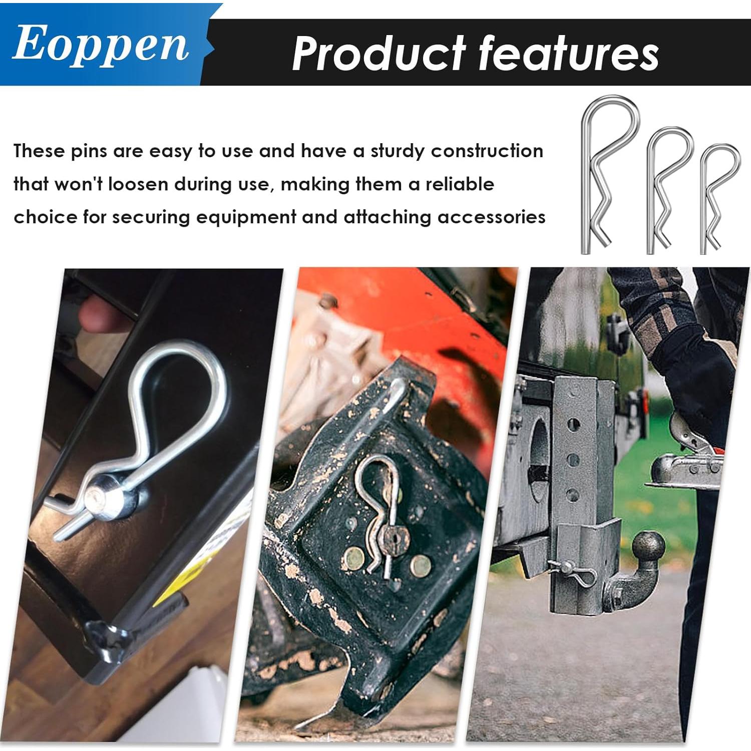 Kit de Clips de Pasador de Enganche Eoppen 202 Piezas Alta Resistencia