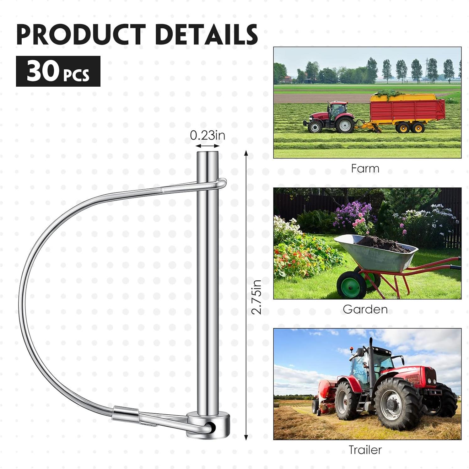 Cerradura de Pasador de Enganche Yexiya 30 Pcs 6mm 70mm