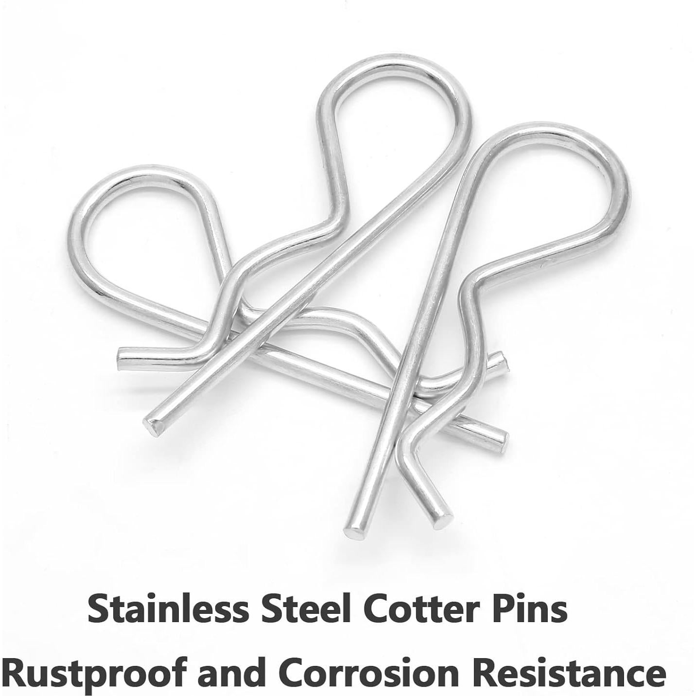 4 R Clips Pasadores de Enganche Acero Inoxidable 75mm Bonsicoky