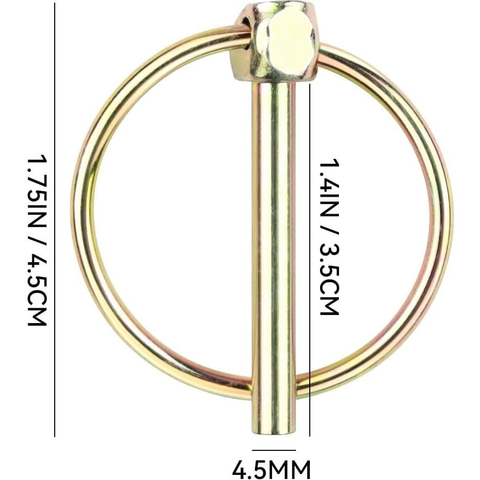 Pasadores de Seguridad Pesados Yuntop 4 Pcs Acero Inoxidable 4.5 mm x 36 mm