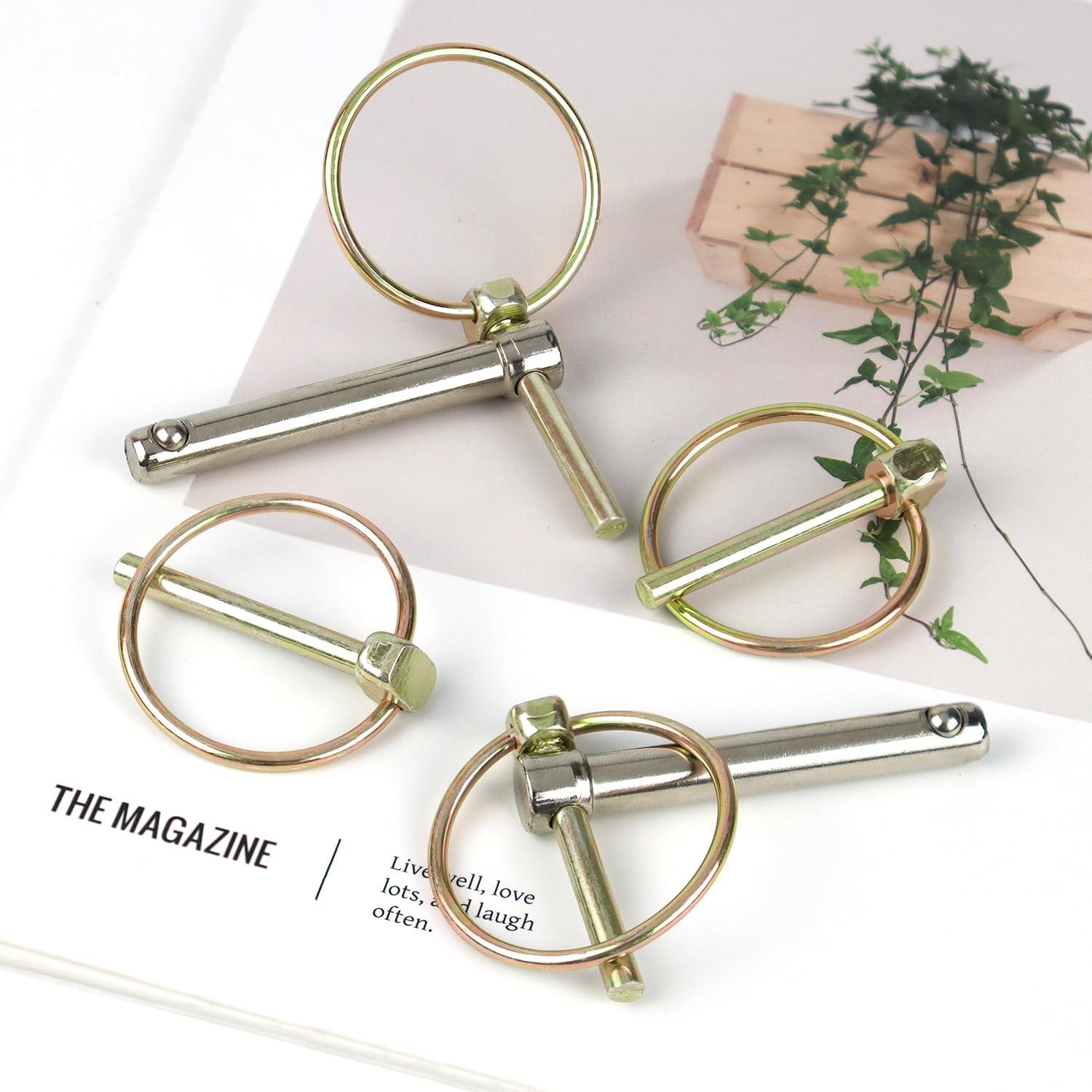 Pasadores de Seguridad Pesados Yuntop 4 Pcs Acero Inoxidable 4.5 mm x 36 mm