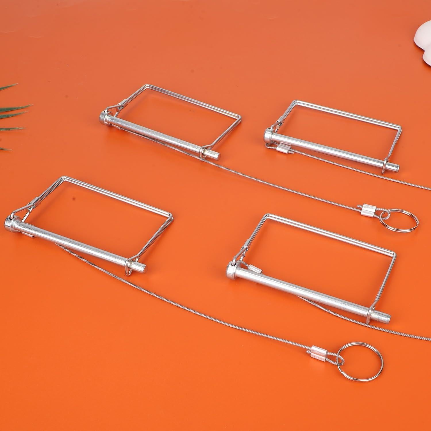 4 Pasadores de Enganche Cuadrados BOXOB I17025 con Anillo Antipérdida