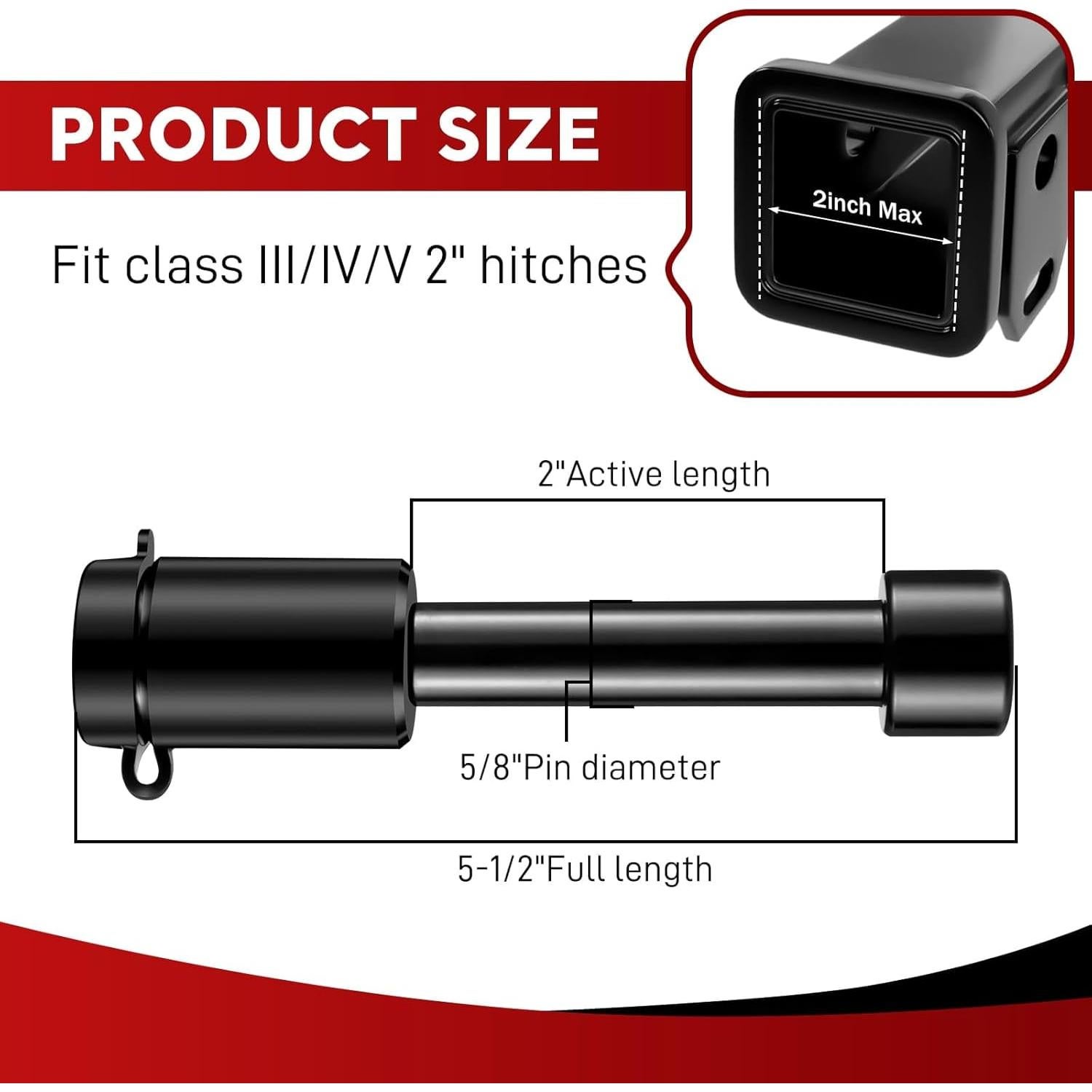 Cerradura de Pasador de Enganche BOYISEN 2" Antirrobo con 2 Llaves