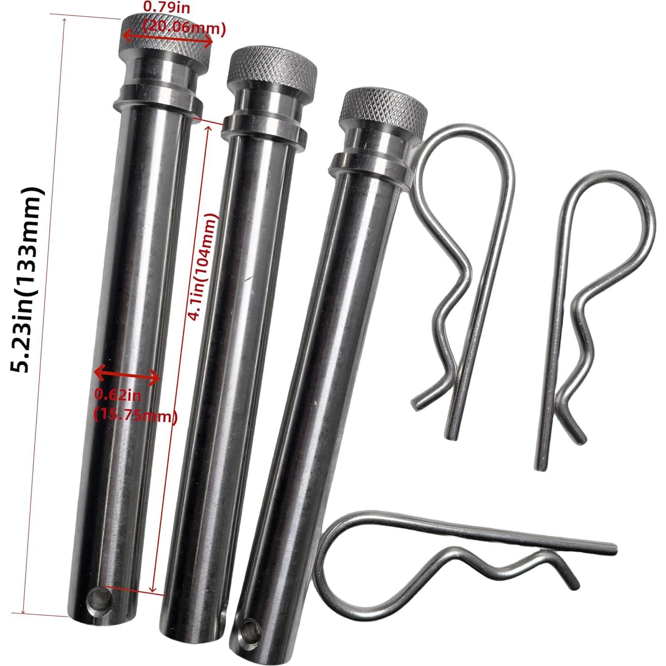 Paquete de 3 pines de enganche de remolque ZOROLE 1.59 cm