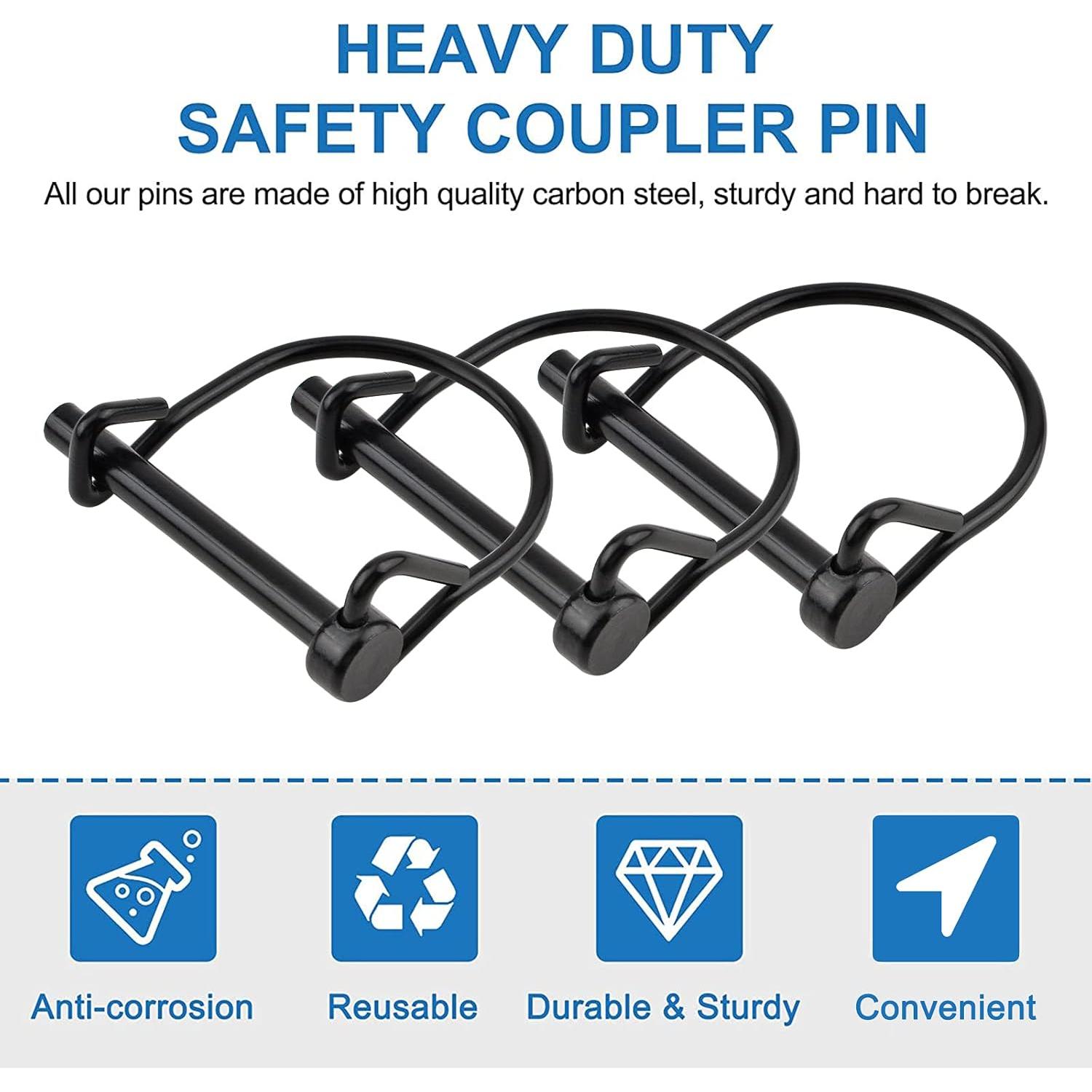 10 Pasadores de Bloqueo de Alambre INCREWAY 6mm para Remolque