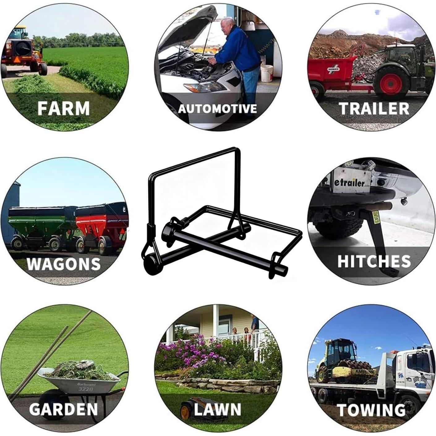 Paquete de 4 Pasadores de Enganche Truleego 6.35x10.16cm Acero