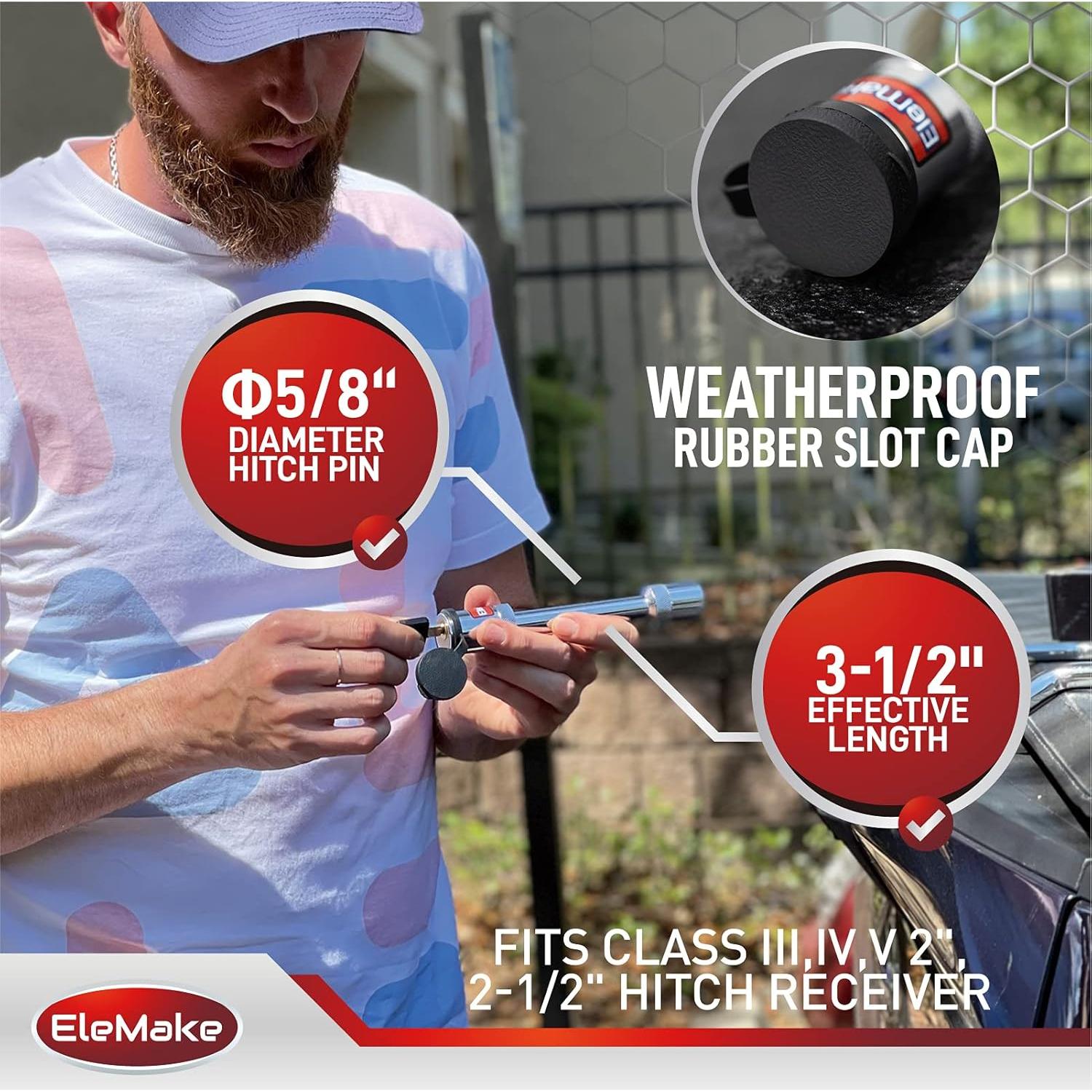 Cerradura de enganche de remolque Elemake 15.88 mm alta seguridad