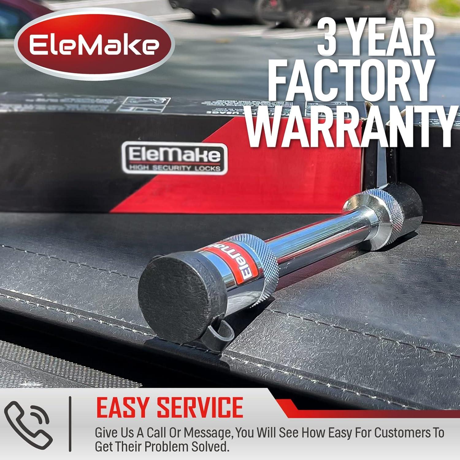 Cerradura de enganche de remolque Elemake 15.88 mm alta seguridad