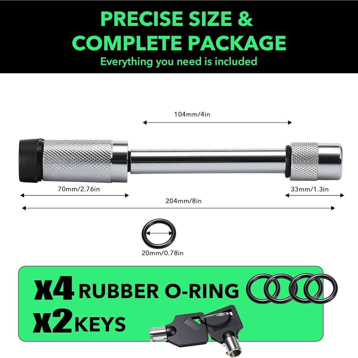 Cerrojo de Remolque GAFONAXDRI 4" Antirrobo para Clase III/IV