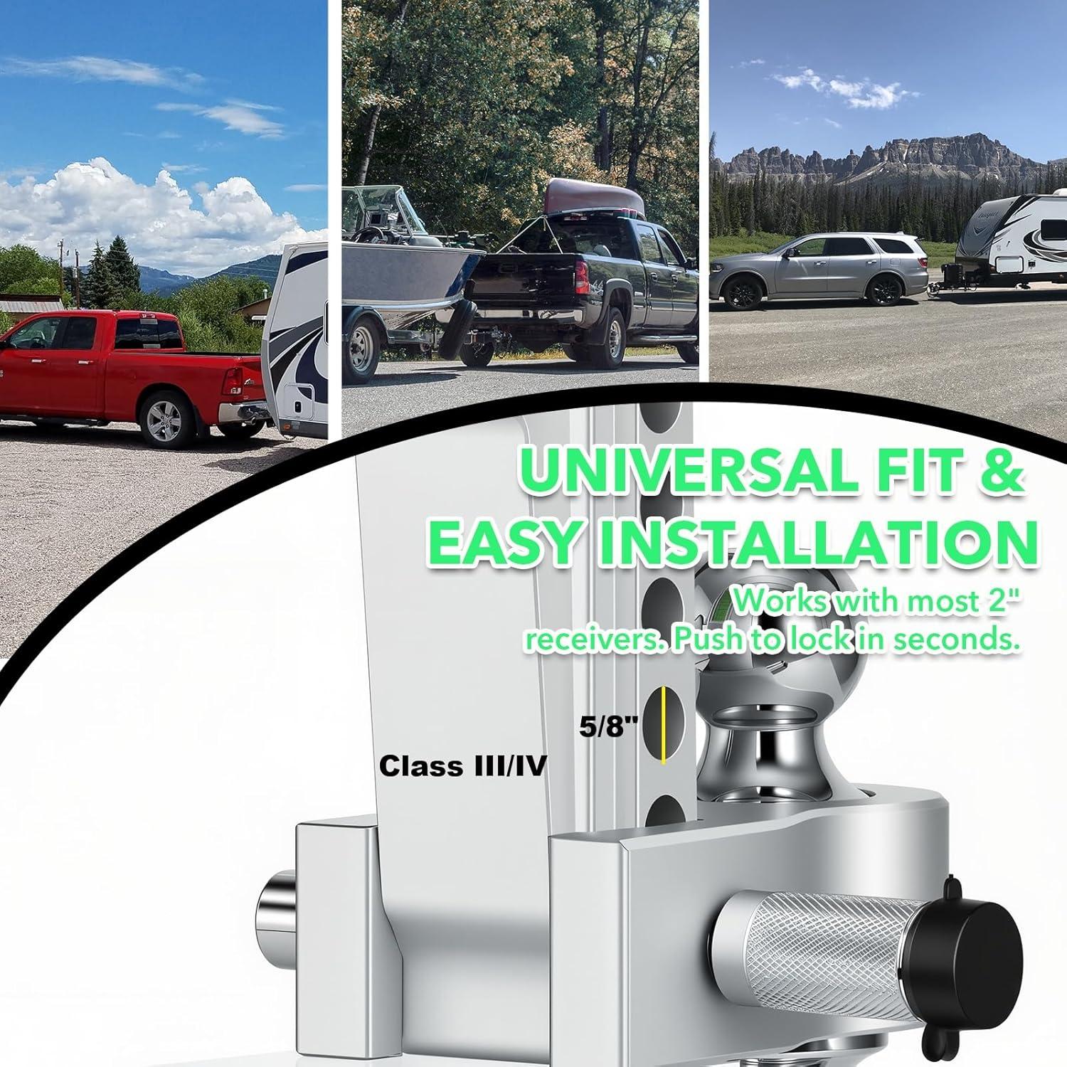 Cerrojo de Remolque GAFONAXDRI 4" Antirrobo para Clase III/IV