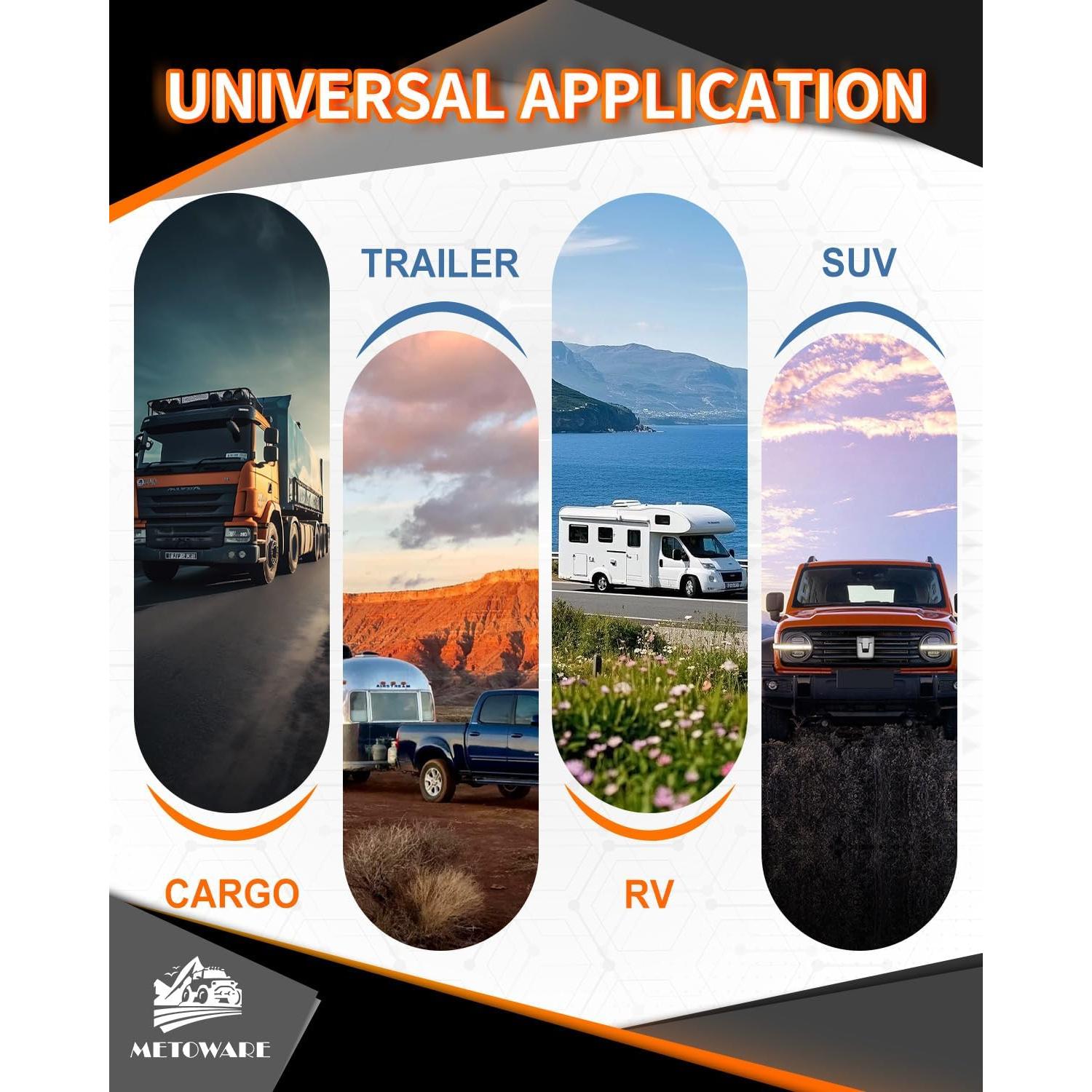 Cerradura de Enganche de Remolque Metoware, Acero Inoxidable, Pin 1/2"