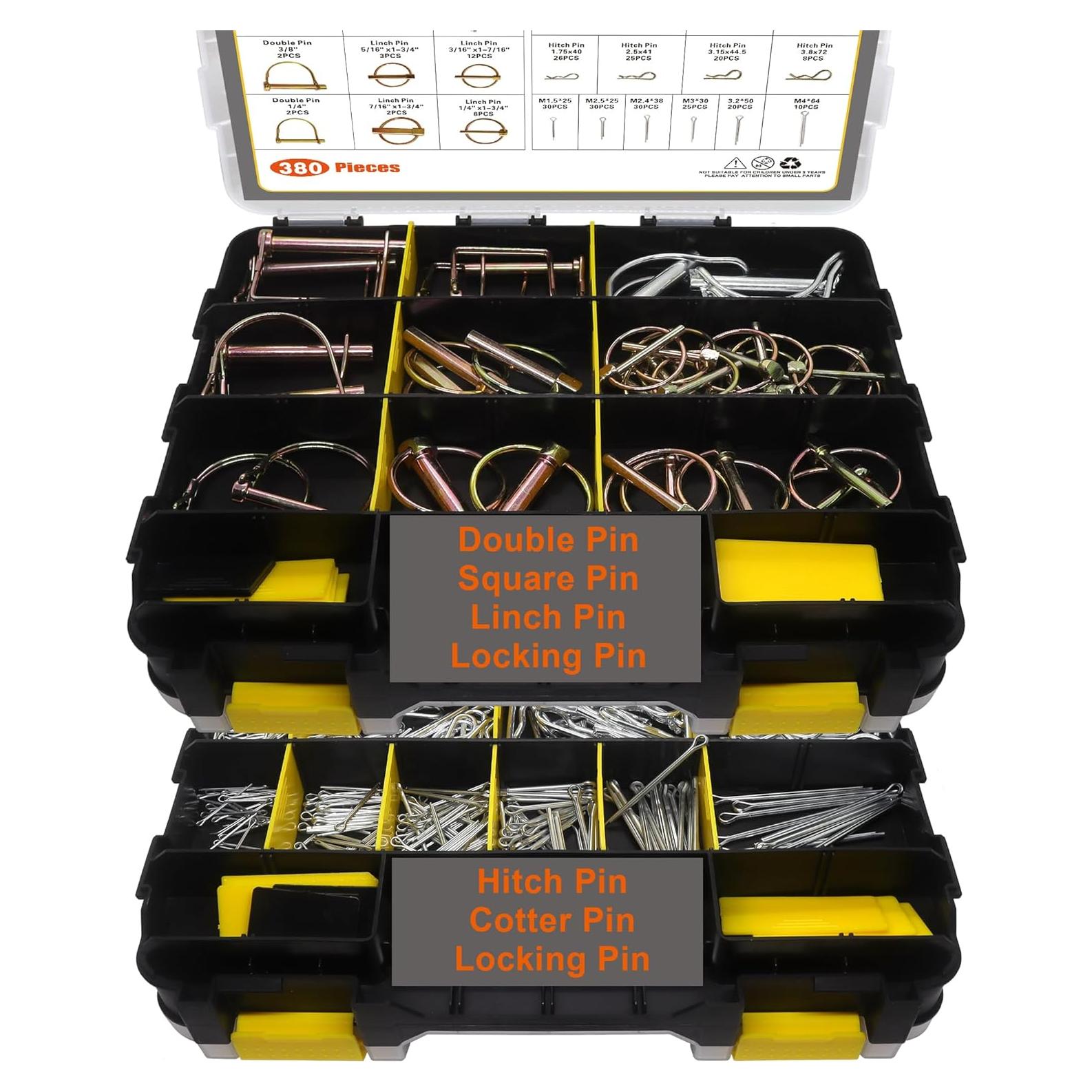 Kit de Pasadores de Alta Resistencia 380 Pcs MINIMARU