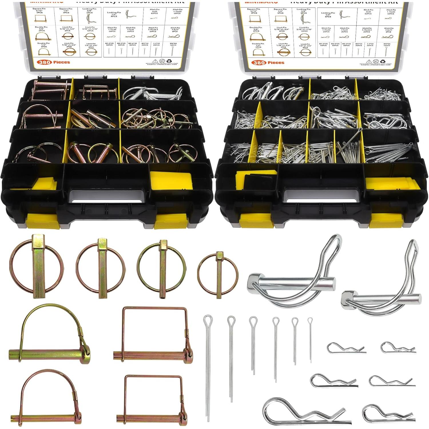 Kit de Pasadores de Alta Resistencia 380 Pcs MINIMARU