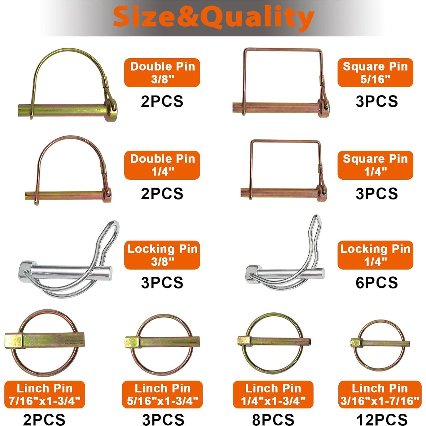 Kit de Pasadores de Alta Resistencia 380 Pcs MINIMARU