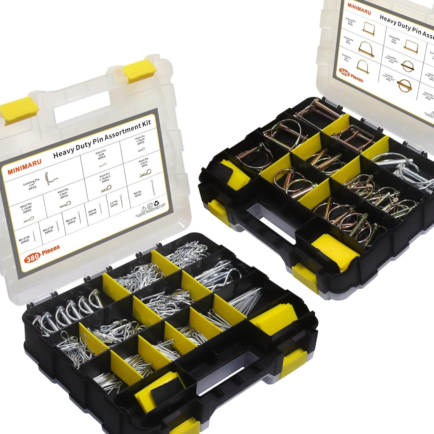 Kit de Pasadores de Alta Resistencia 380 Pcs MINIMARU