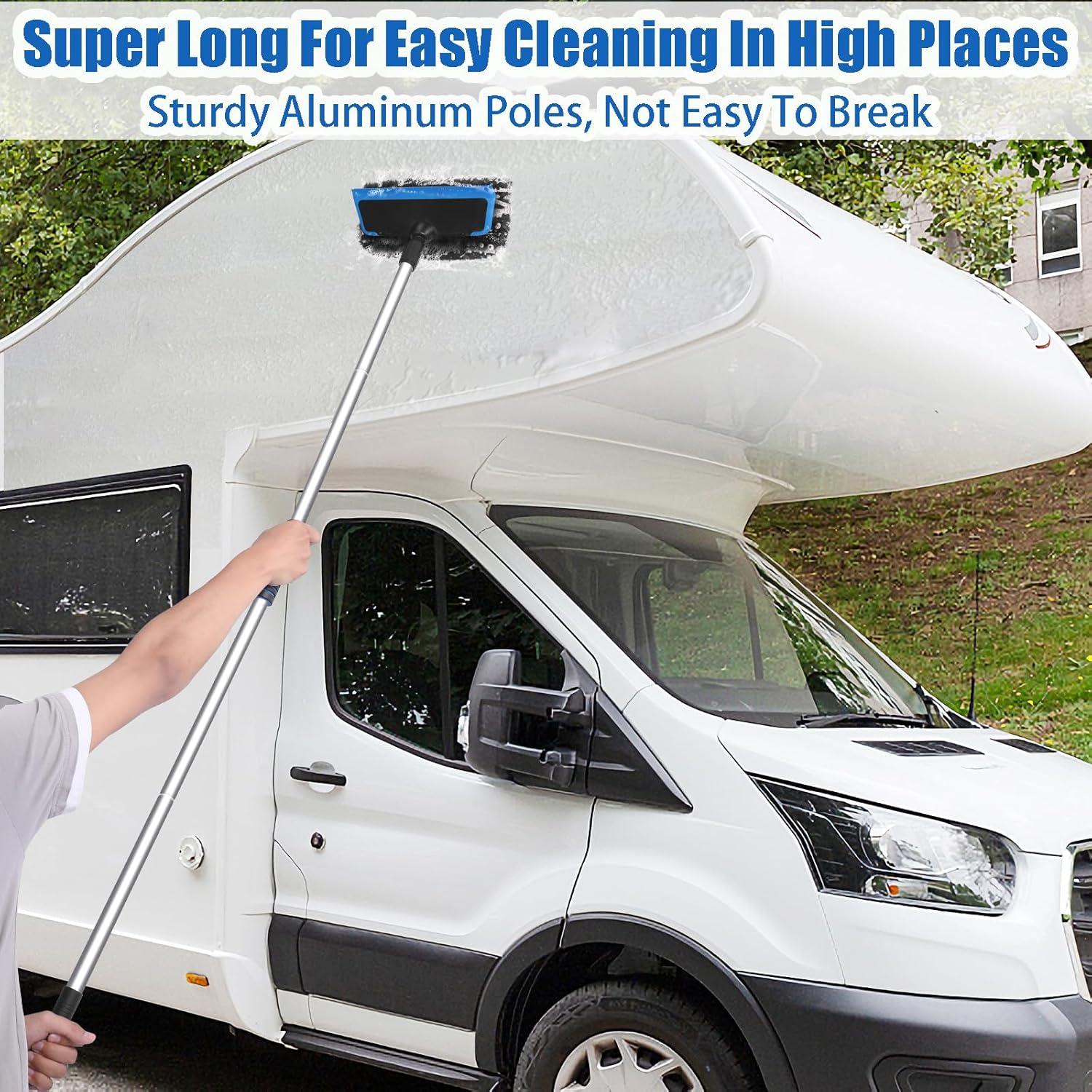 Kit de Lavado de Autos Wontolf 5 Piezas Azul con Cepillo y Mitón