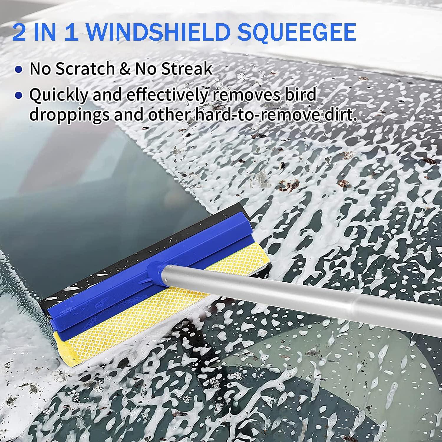 Kit de Lavado de Autos Wontolf 5 Piezas Azul con Cepillo y Mitón