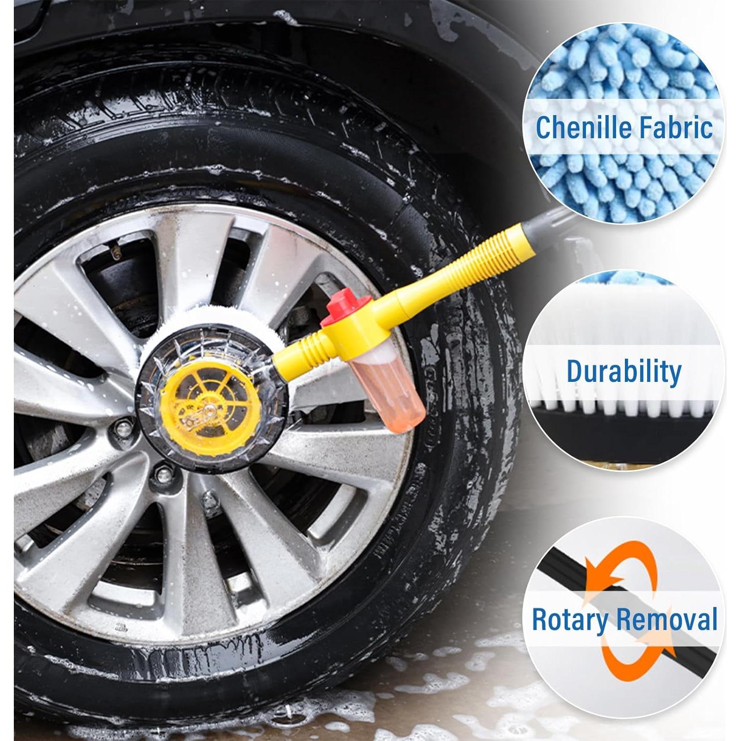 Cepillo de Lavado de Autos Rotativo Ziciner con Espuma Automática