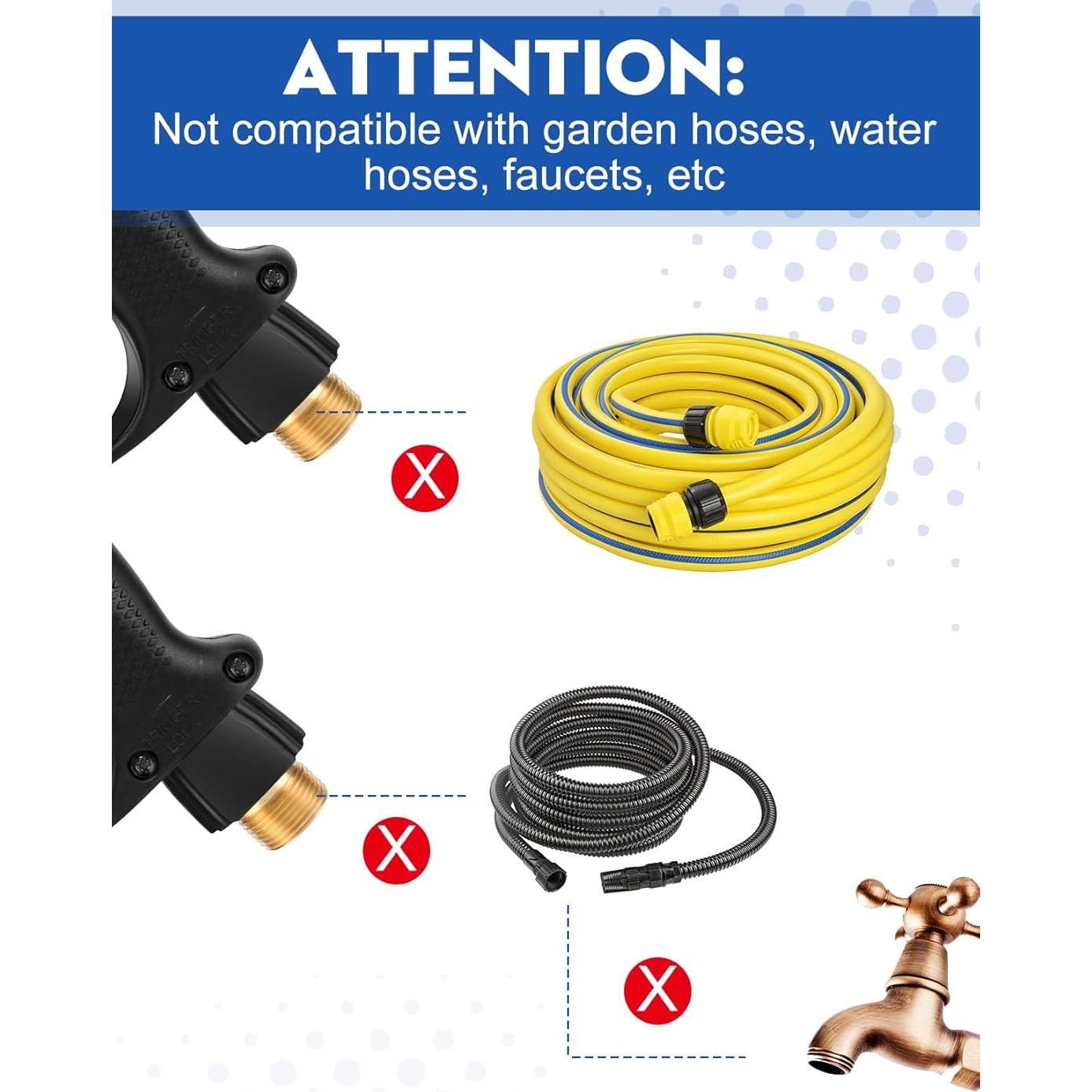 Pistola de Lavado a Presión BULBOUSROSE 5000 PSI con 5 Boquillas
