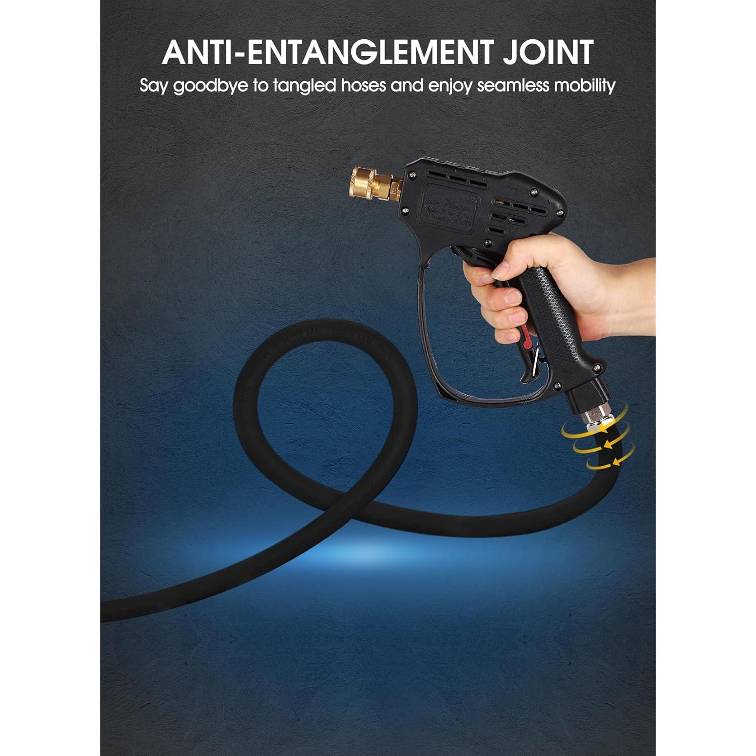 Pistola de Lavado a Presión BULBOUSROSE 5000 PSI con 5 Boquillas