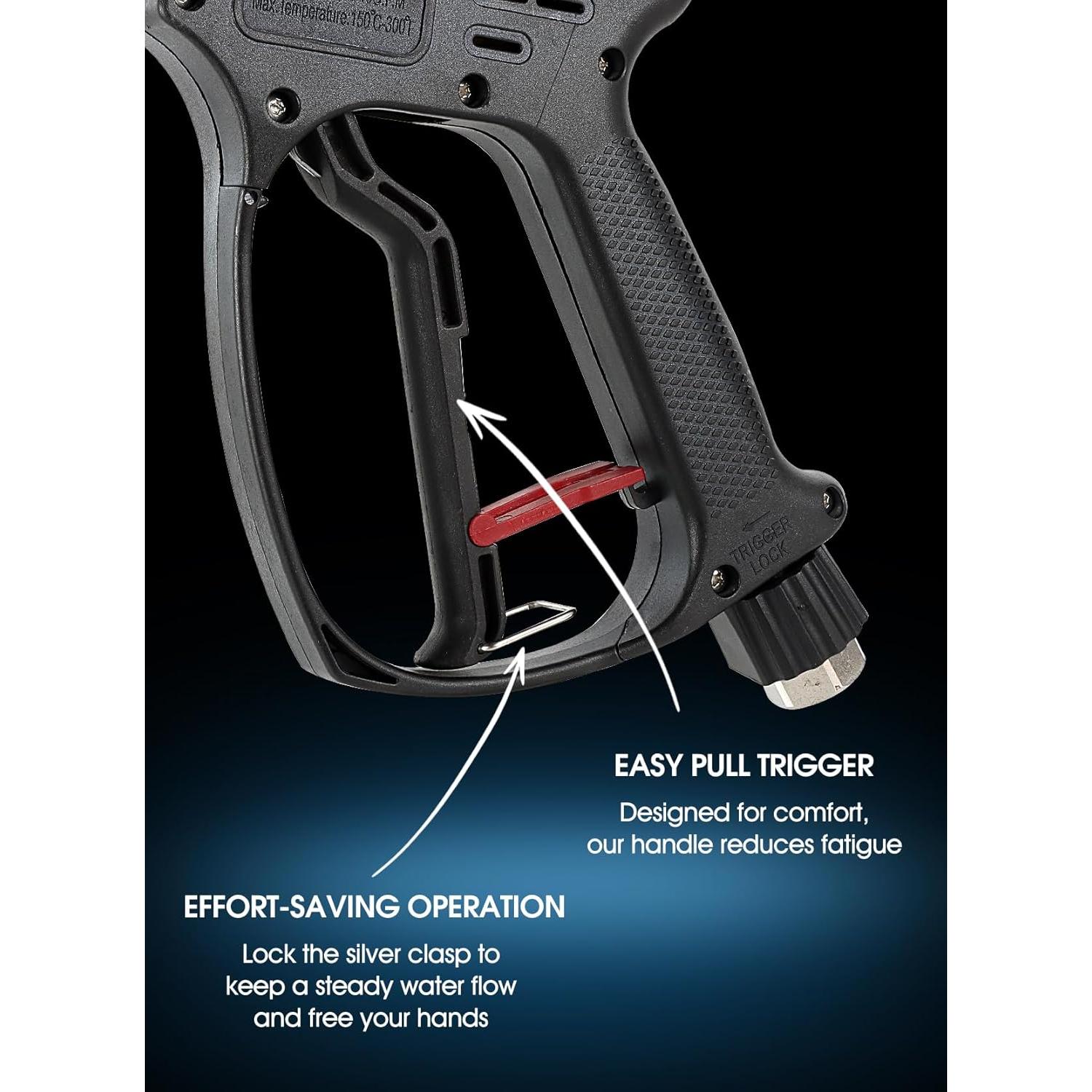 Pistola de Lavado a Presión BULBOUSROSE 5000 PSI con 5 Boquillas