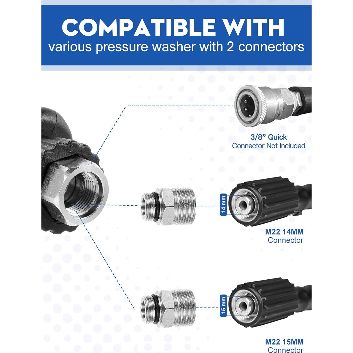 Pistola de Lavado a Presión BULBOUSROSE 5000 PSI con 5 Boquillas
