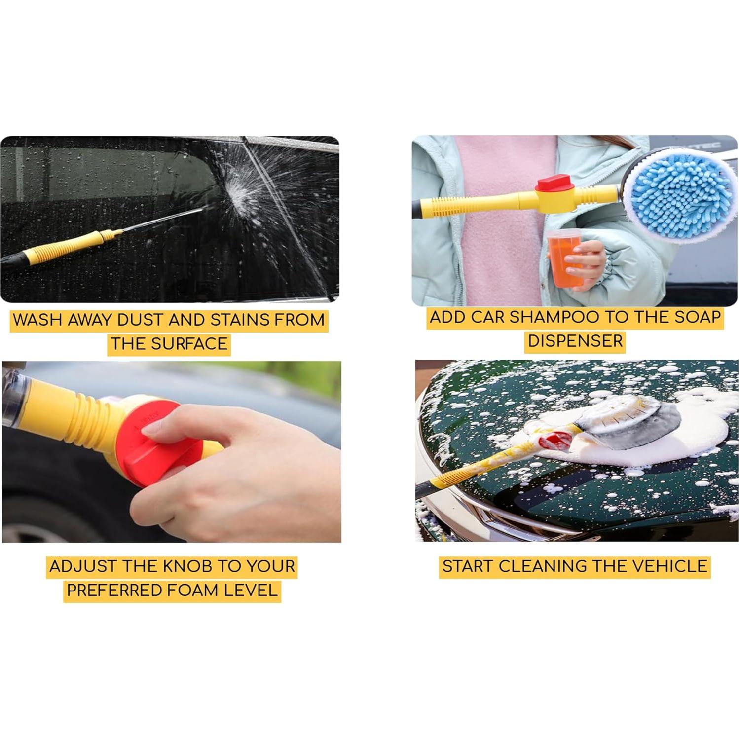 Cepillo de Lavado de Autos KUJOBUY con Dispensador de Jabón