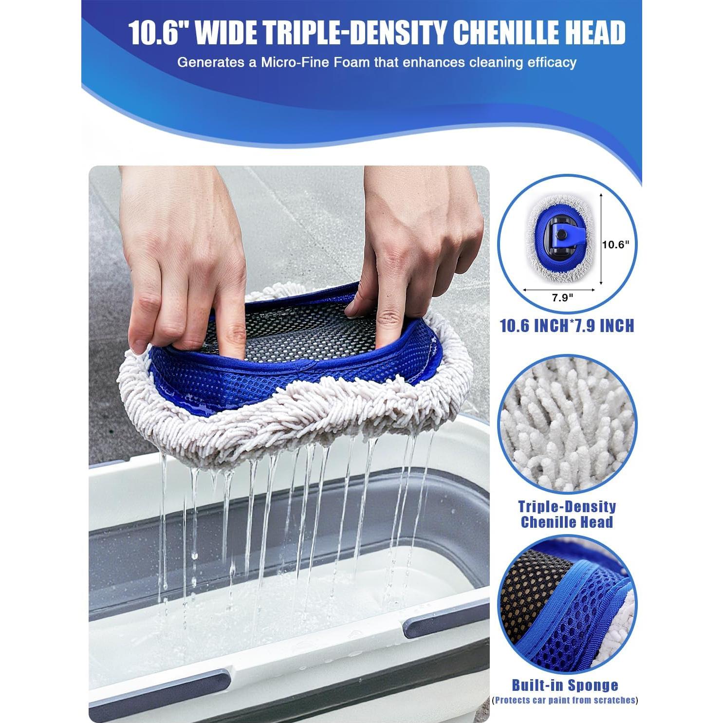 Kit de Lavado de Autos 6 en 1 Drsvabze con Mango Largo y Accesorios