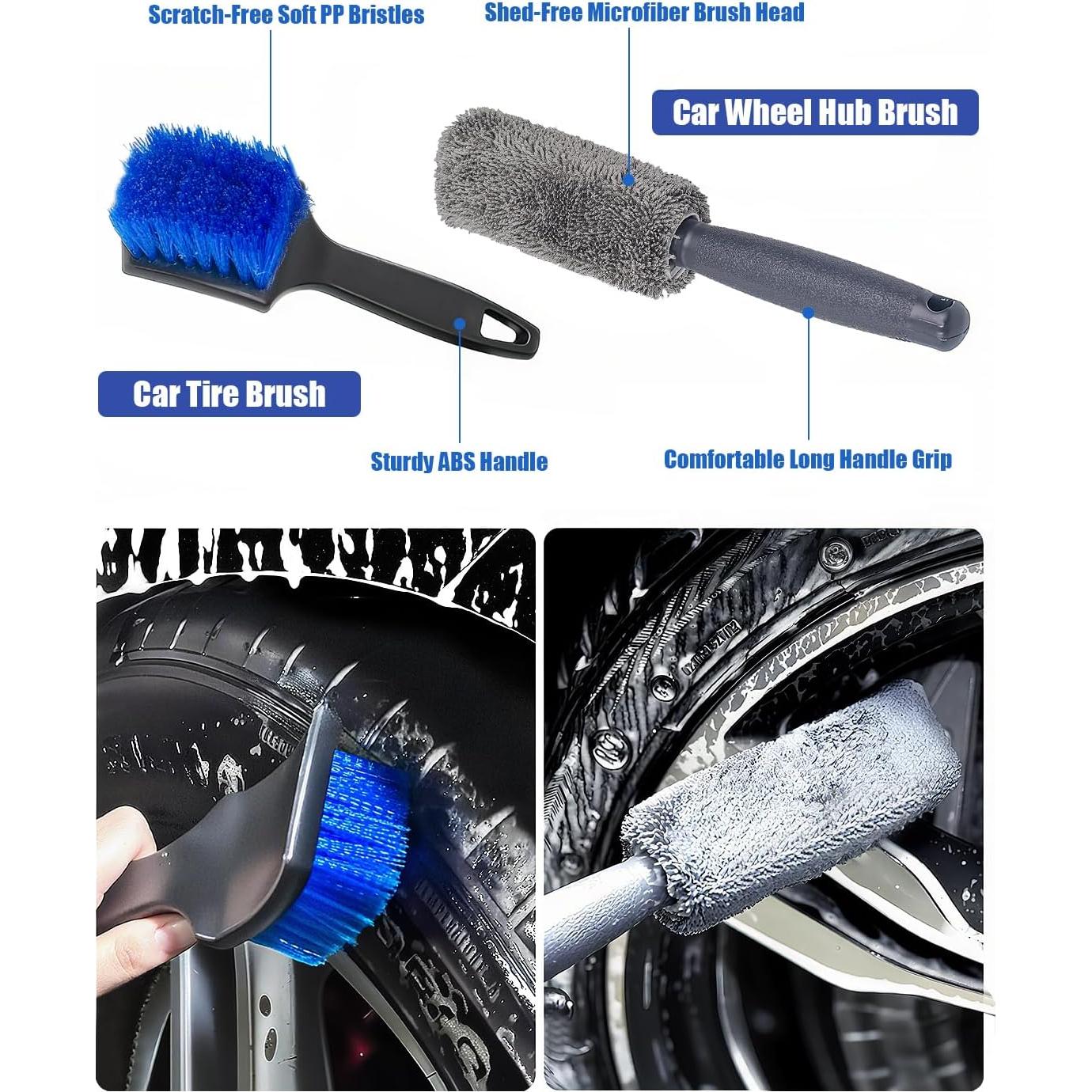 Kit de Lavado de Autos 6 en 1 Drsvabze con Mango Largo y Accesorios