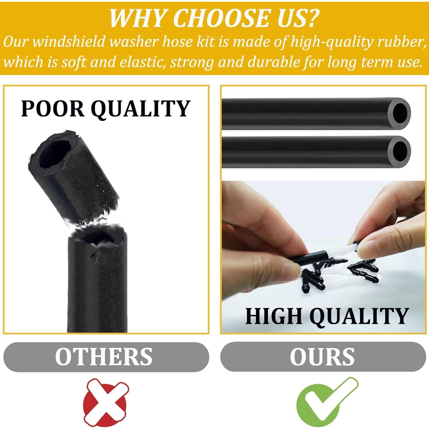 Kit de Manguera de Lavaparabrisas SmaringWing 4M 2Pcs con Conectores