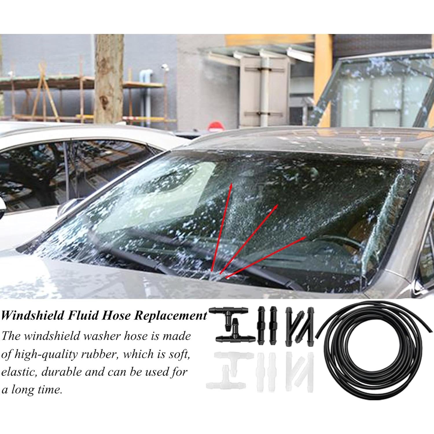 Kit de Manguera de Lavaparabrisas SmaringWing 4M 2Pcs con Conectores