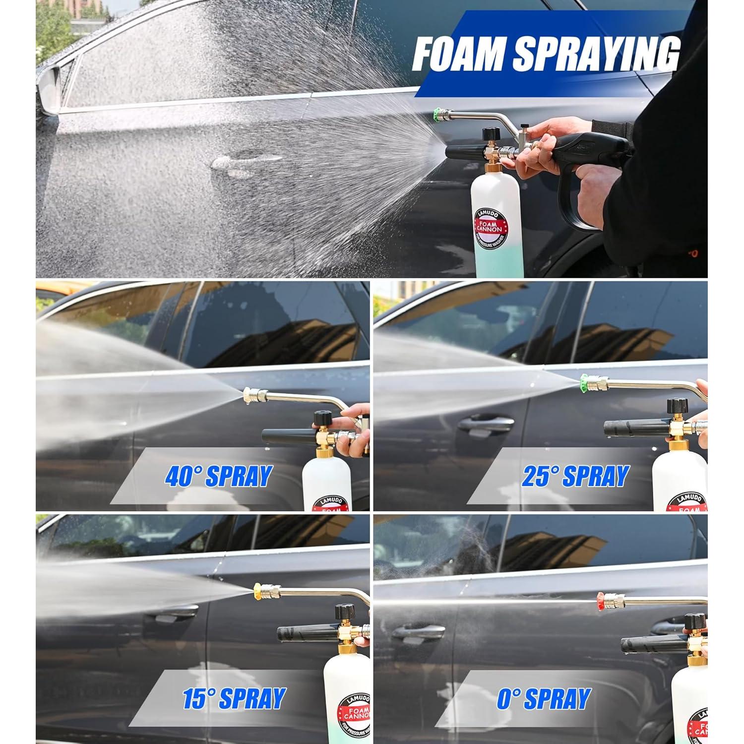 Kit Pistola Lavadora a Presión Lamudo HPF-G1000 con Caño Espuma