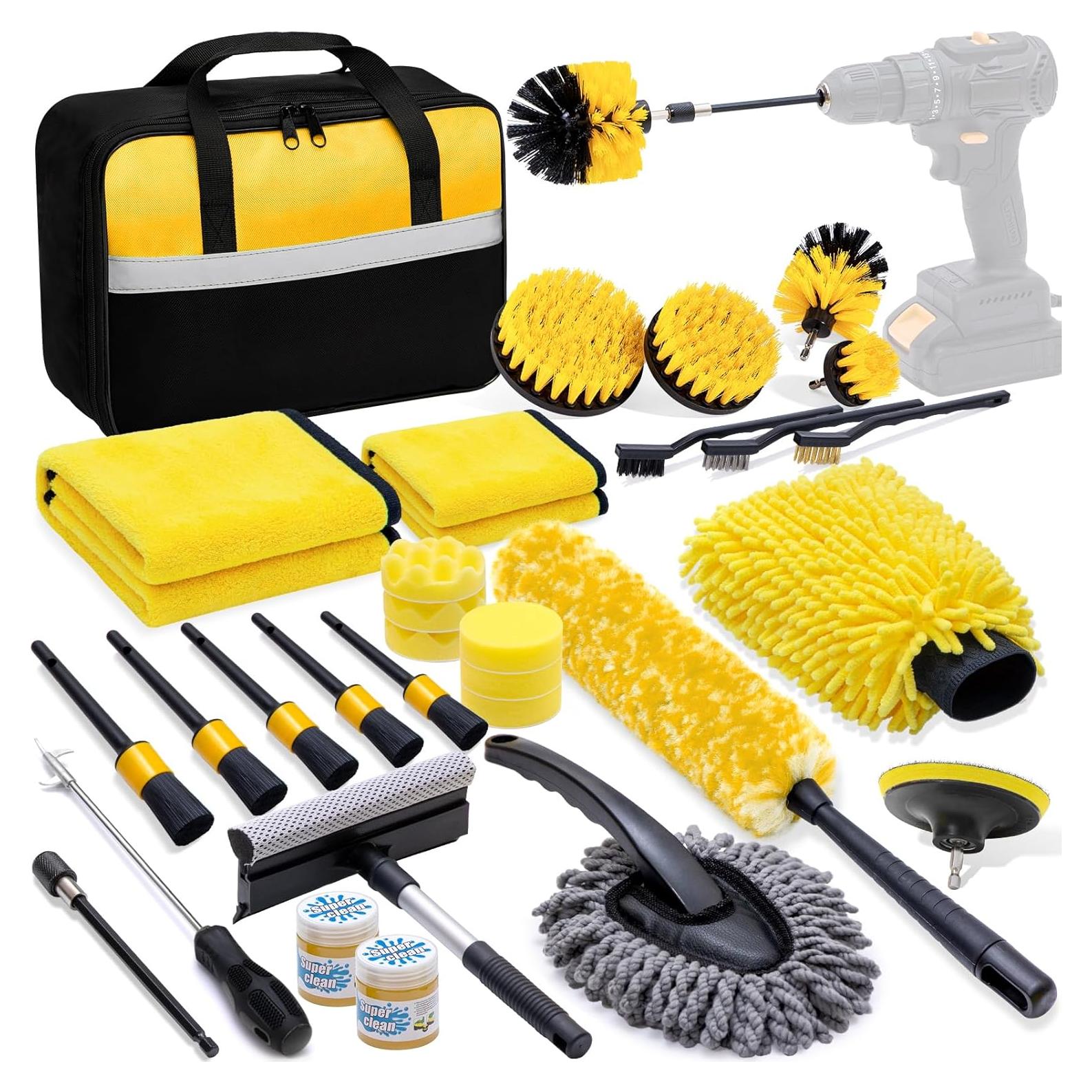 Kit de Detalle de Coche 29 Piezas YJUSMAK Amarillo