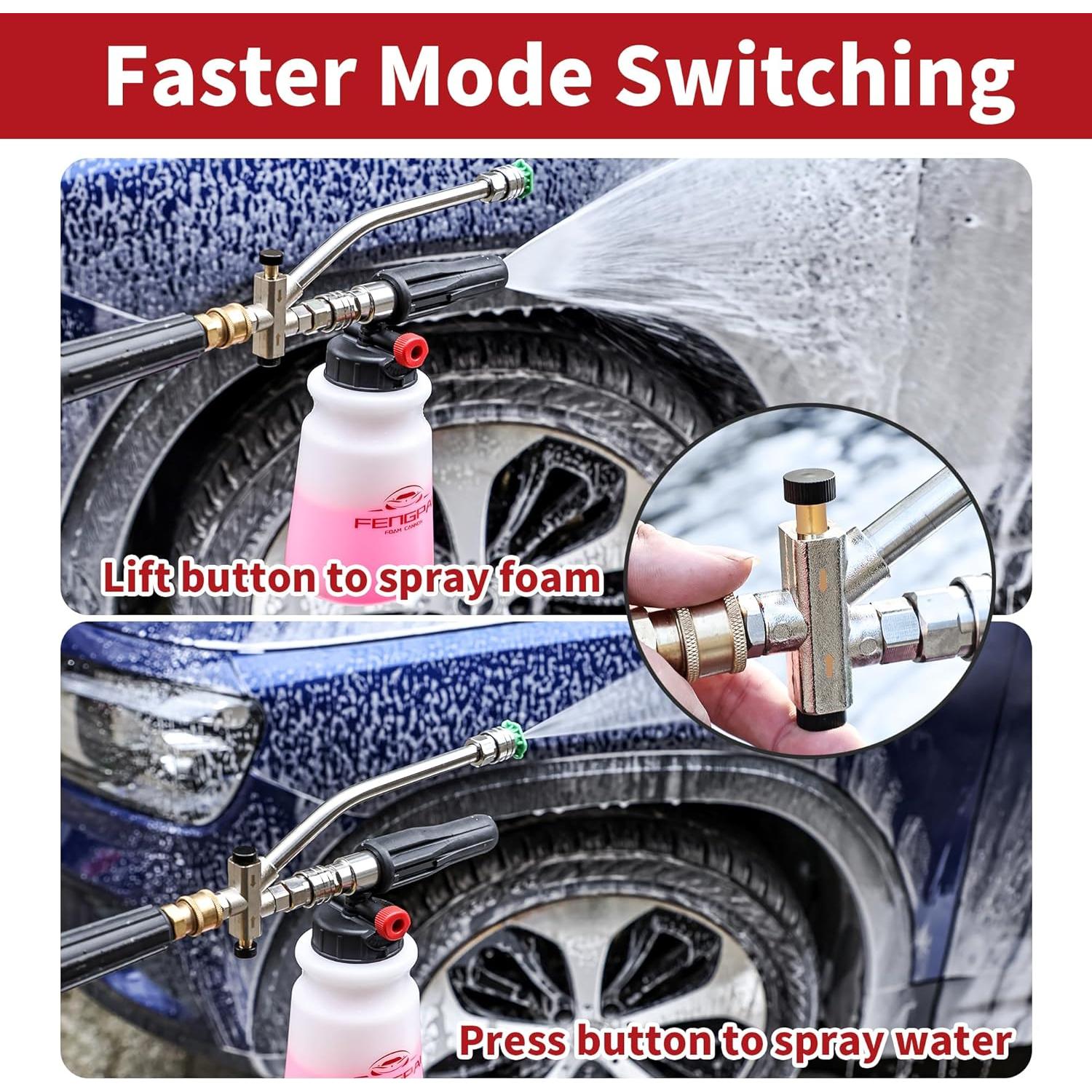 FENG PAI Kit de Cañón de Espuma 3-en-1 con Pistola 1L 4000 PSI