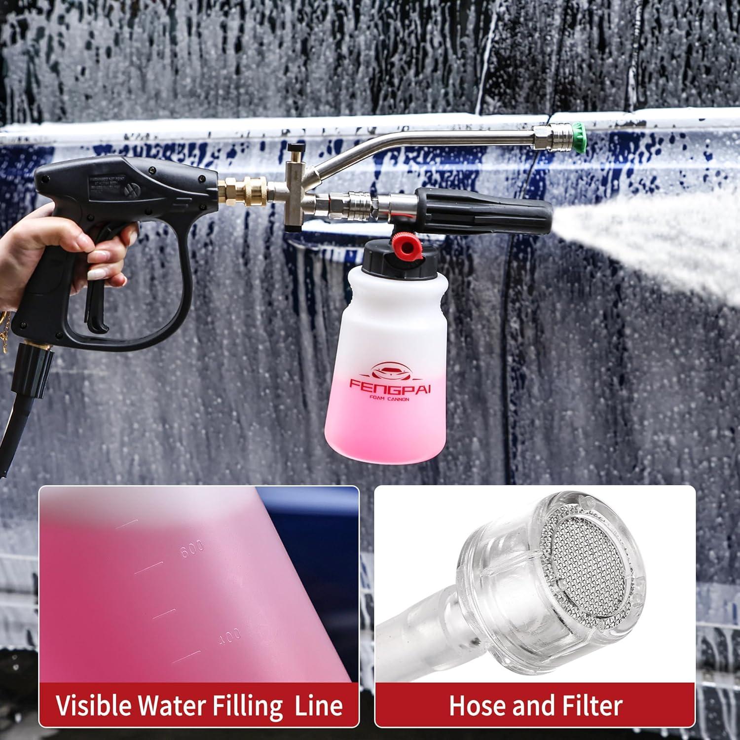 FENG PAI Kit de Cañón de Espuma 3-en-1 con Pistola 1L 4000 PSI