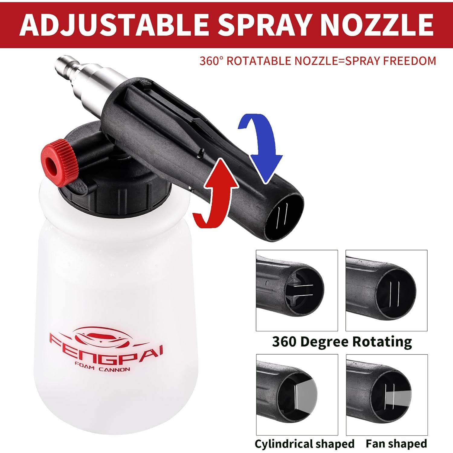 FENG PAI Kit de Cañón de Espuma 3-en-1 con Pistola 1L 4000 PSI