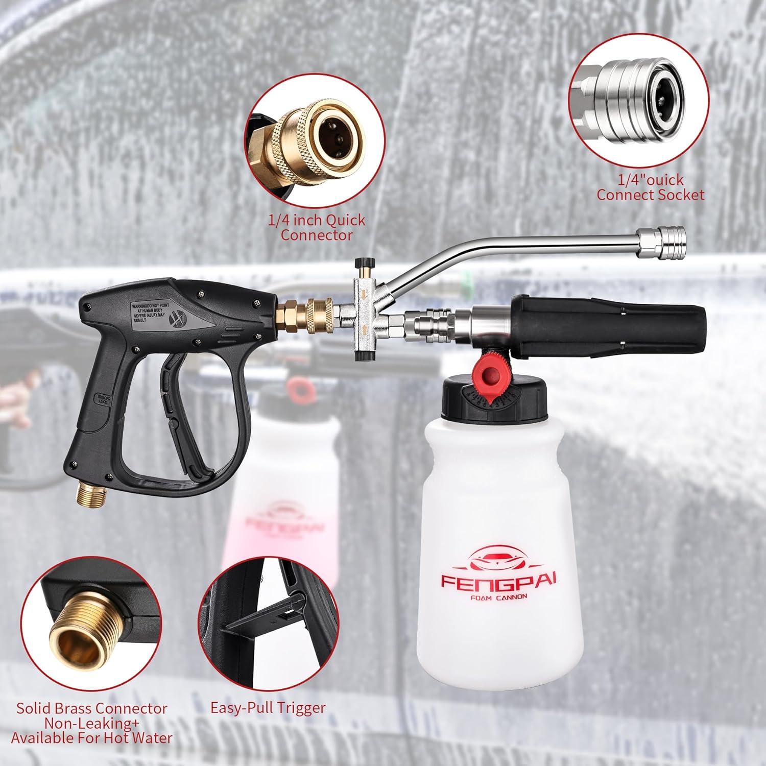FENG PAI Kit de Cañón de Espuma 3-en-1 con Pistola 1L 4000 PSI