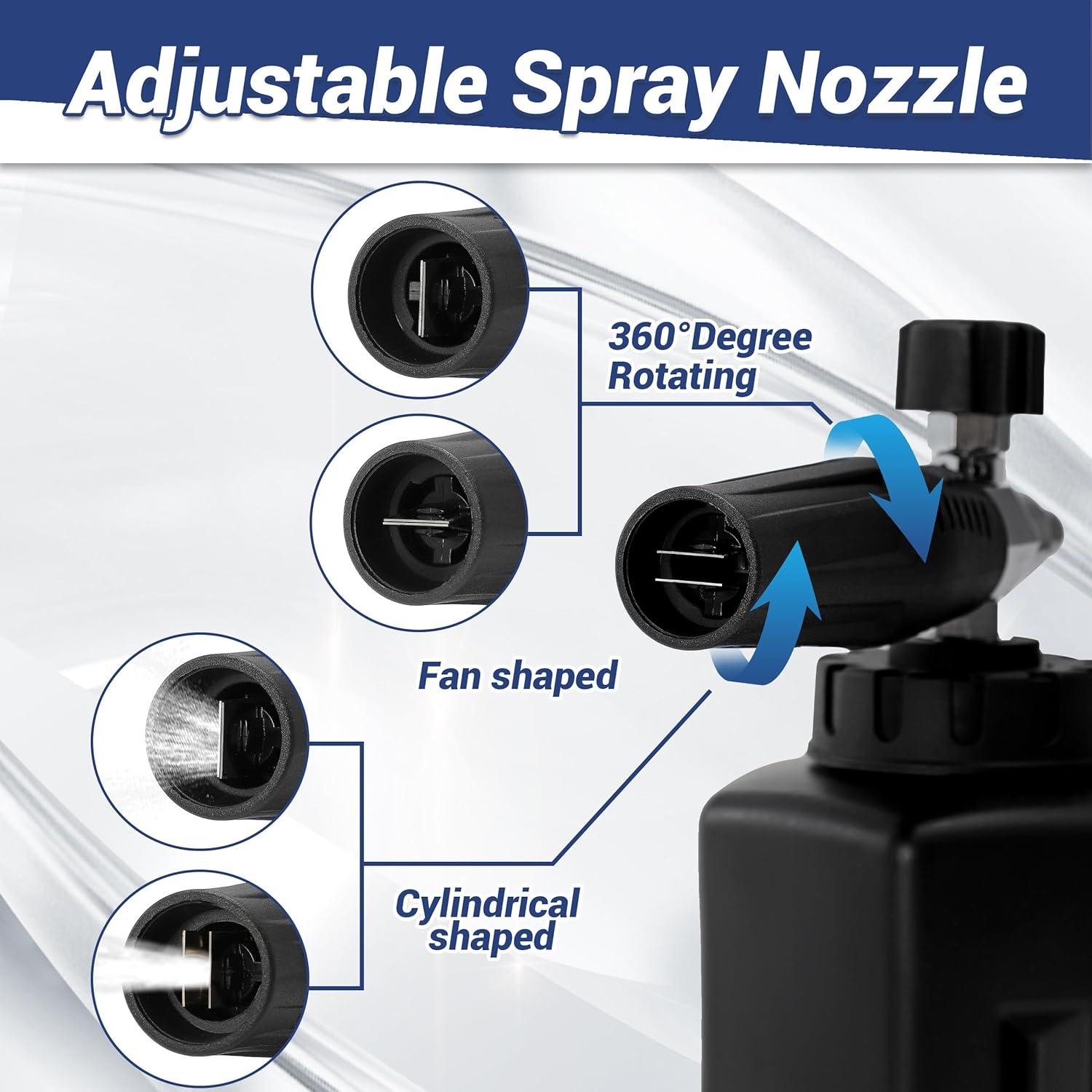 PWACCS Kit de Lavado a Presión con Pistola de Espuma Doble 1.5L