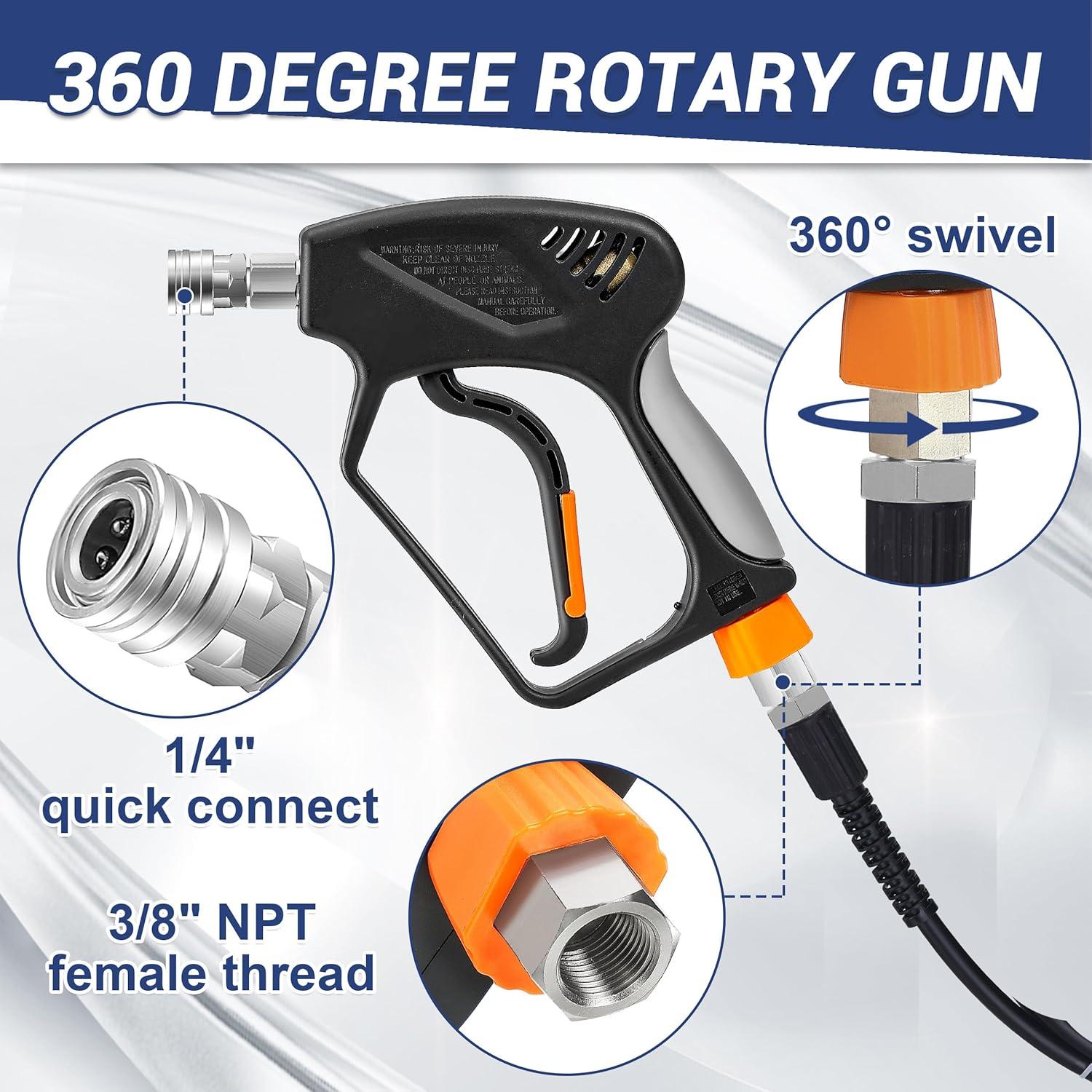 PWACCS Kit de Lavado a Presión con Pistola de Espuma Doble 1.5L