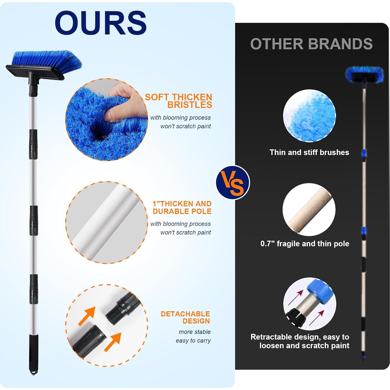 Cepillo de Lavado de Autos EVERRUSH 157 cm Cerdas Suaves